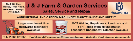 Advert for J and J Farm and Garden Services. They offer sales service and repair. You can click this image to go thier website.